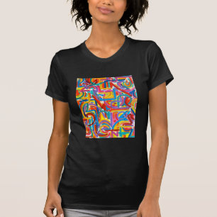 T-shirt Tous Les Chemins S'Y Rendent - Abstrait Art Peint 