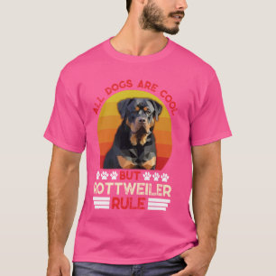 T-shirt TOUS LES CHIENS SONT COOL, MAIS ROTTIES RÈGLE Funn