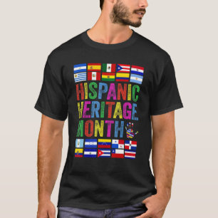 T-shirt Tous les drapeaux latino-américains Patrimoine his