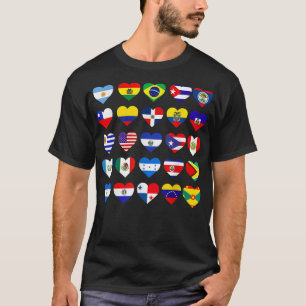 T-shirt Tous les drapeaux latino-américains Pays Hérita hi