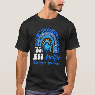 T-shirt Tous les enfants - matière Pinwheel Bleu arc-en-ci