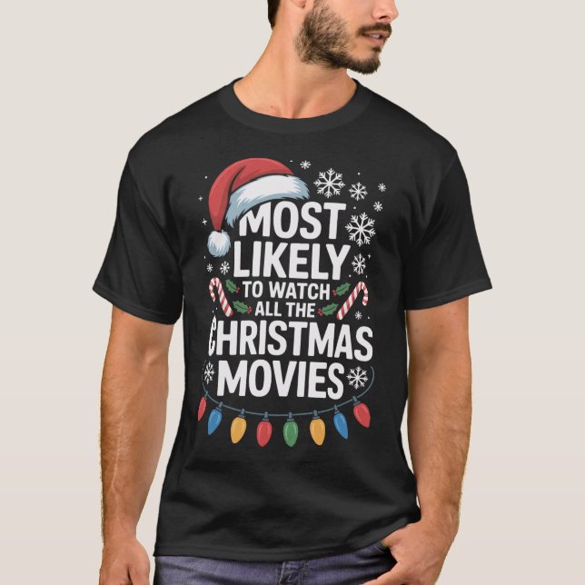 T-shirt Tous Les Films De Noël Les Plus Susceptibles De Re (Devant)