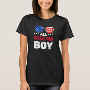 T-shirt Tous Les Garçon Américain Avec Lunettes De Soleil 