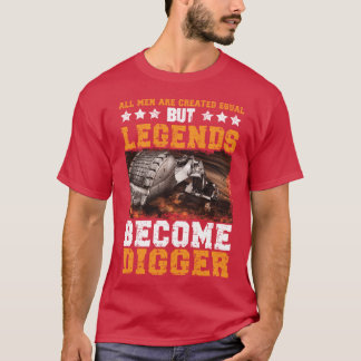 T-shirt Tous les hommes créés égaux mais les légendes devi