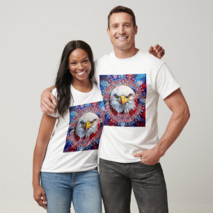 T-shirt Tous les hommes sont créés égaux Aigle rouge et Fe