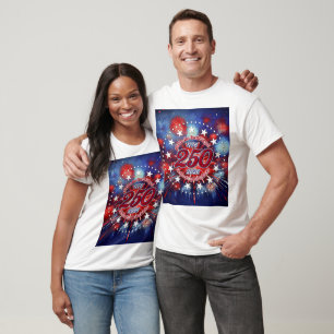 T-shirt Tous les hommes sont créés Feu d'artifice graphiqu