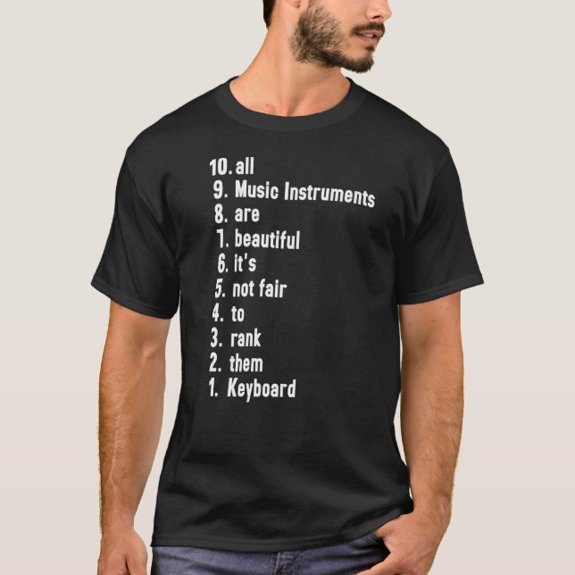 T-shirt Tous Les Instruments De Musique Sont Beau Classeme (Devant)