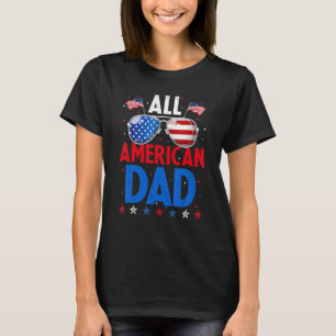 T-shirt Tous les Lunettes de soleil de drapeau papa améric
