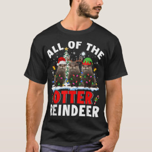 T-shirt Tous Les Otter Reindeer Noël Père Noël Elf Rein