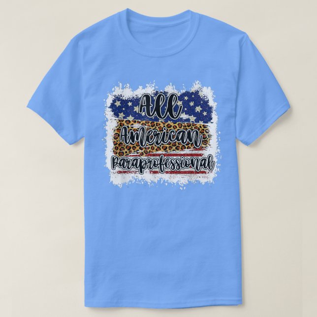 T-shirt Tous les paraprofessionnels américains Leopard Mat (Design devant)