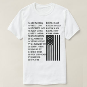 T-shirt Tous les présidents républicains en Amérique