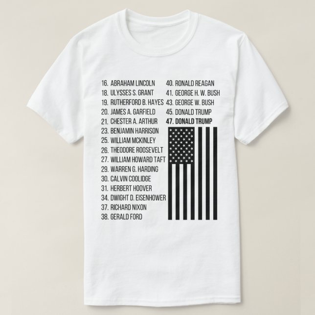 T-shirt Tous les présidents républicains en Amérique (Design devant)
