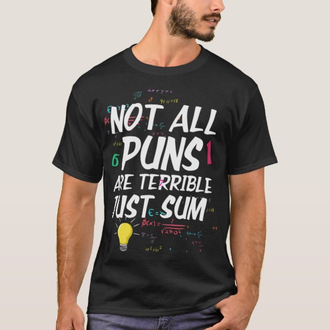 T-shirt Tous Les Puns Ne Sont Pas Terribles Juste Somme Po (Devant)