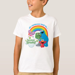 T-shirt Tous les Rainbows mènent à Sesame Street