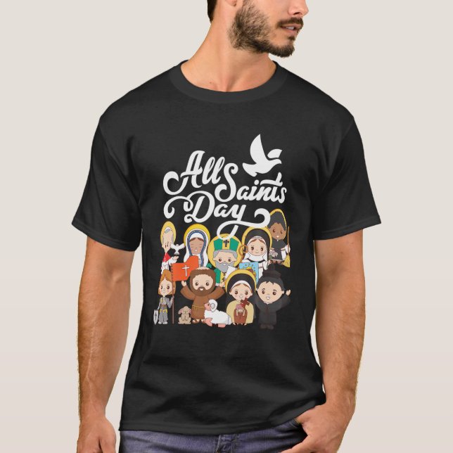 T-shirt Tous les Saints Day Enfants catholiques St Francis (Devant)