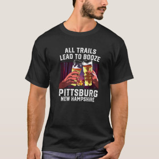 T-shirt Tous Les Sentiers Conduisent À Booze Pittsburgh Ca
