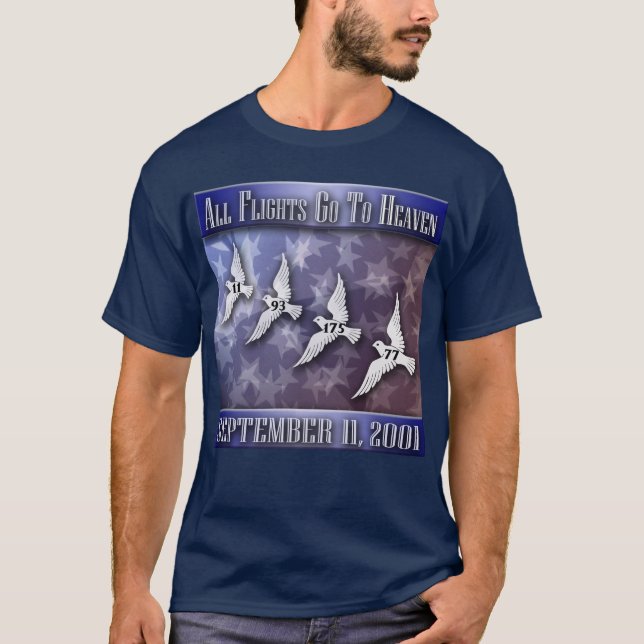 T-shirt Tous les vols Aller au ciel - Bleu (Devant)