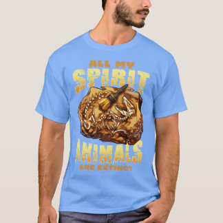 T-shirt Tous Mes Animaux D'Esprit Sont Des Dinosaures Exti