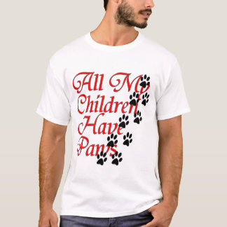T-shirt Tous mes enfants ont des pattes