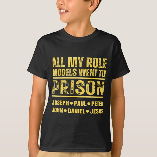T-shirt Tous mes modèles sont allés en prison (Devant)