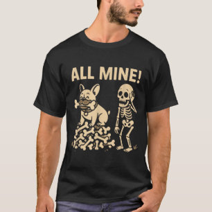 T-shirt Tous mes os de squelette de chien d'Halloween