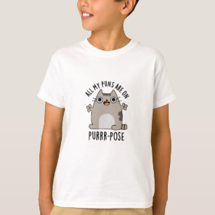 T-shirt Tous Mes Puns Sont Sur Un Pun De Chat Drôle En Poi