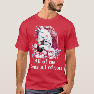 T-shirt Tous Moi Aime Tous Vous Unicorn Unicorn Unicorn Fu