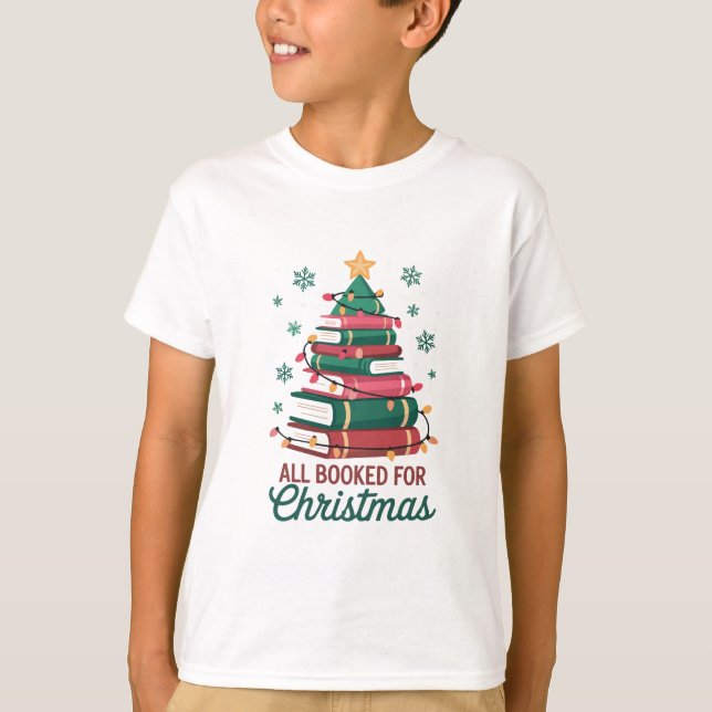 T-shirt Tous Réservés Pour La Librairie De Noël Livre Arbr (Devant)