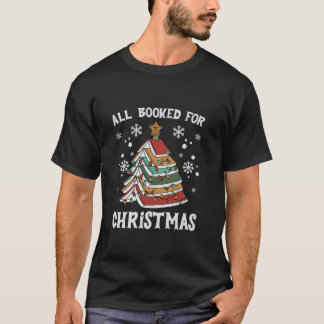 T-shirt Tous Réservés Pour Noël Livre Arbre de Noël Lumièr
