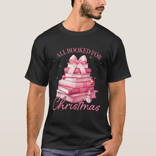 T-shirt Tous Réservés Pour Noël Livre Rose Bow Coquette Tr (Devant)