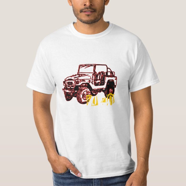 T-shirt tous terrains de Toyota Fj40 (Devant)