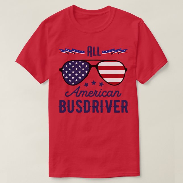 T-shirt Tous US Busdriver 4 juillet Lunettes de soleil (Design devant)