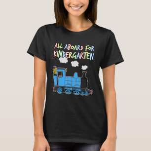 T-shirt Tout À Bord Du Kindergarten Steam Train Premier Jo