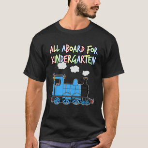 T-shirt Tout À Bord Du Kindergarten Steam Train Premier Jo