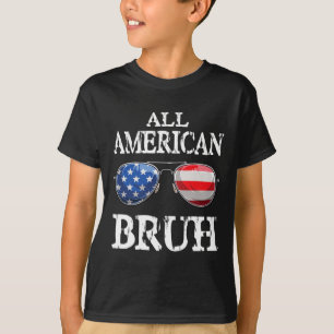 T-shirt Tout à fait américain Bruh 4 juillet garçons patri