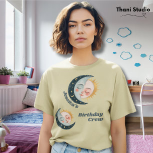 T-shirt Tout âge Vintage Pyjama céleste Anniversaire Jaune