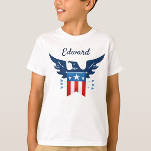 T-shirt Tout American Eagle & Flag Patriotic