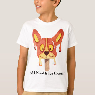 T-shirt Tout Ce Dont J'Ai Besoin C'Est Crème Glace Garçons