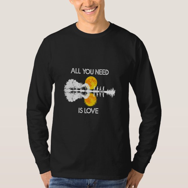 T-shirt Tout Ce Dont Vous Avez Besoin Est Love Guitar Lake (Devant)