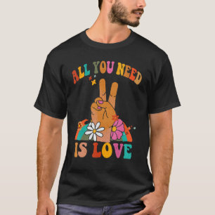 T-shirt Tout Ce Dont Vous Avez Besoin Est Love Peace Sign 