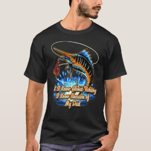 T-shirt Tout ce que je sais sur la pêche Papa pêcheur Pois