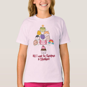 T-shirt Tout Ce Que Je Veux C'Est Squishies Xmas Tree