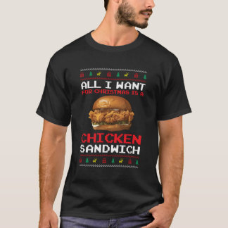 T-shirt Tout Ce Que Je Veux, C'Est Un Humour Sandwich Au P