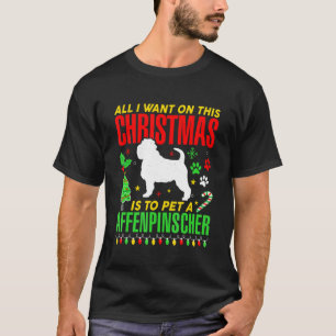 T-shirt Tout Ce Que Je Veux Pour Ce Noël, C'Est À Un Affen
