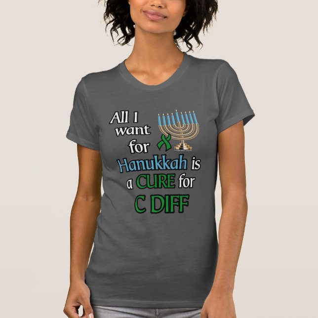 T-shirt Tout ce que je veux pour Hanoukka...C Diff (Devant)