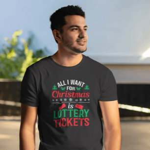 T-shirt Tout ce que je veux pour Noël, c'est des billets d