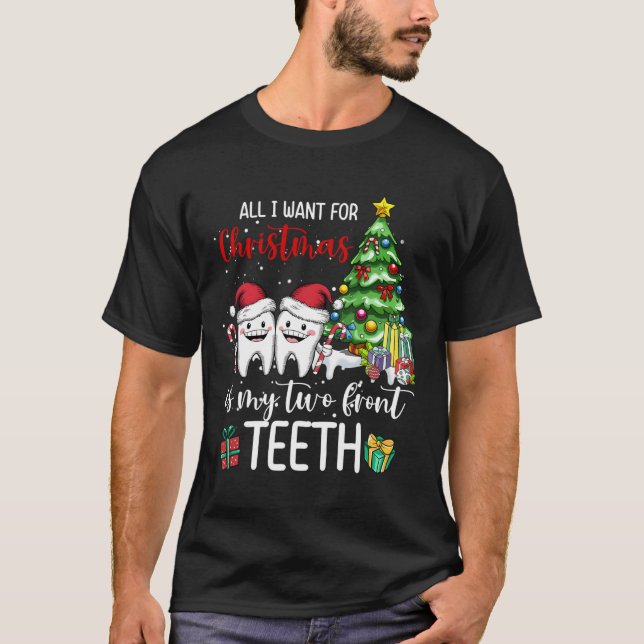 T-shirt Tout Ce Que Je Veux Pour Noël, C'Est Mon Enfant Au (Devant)