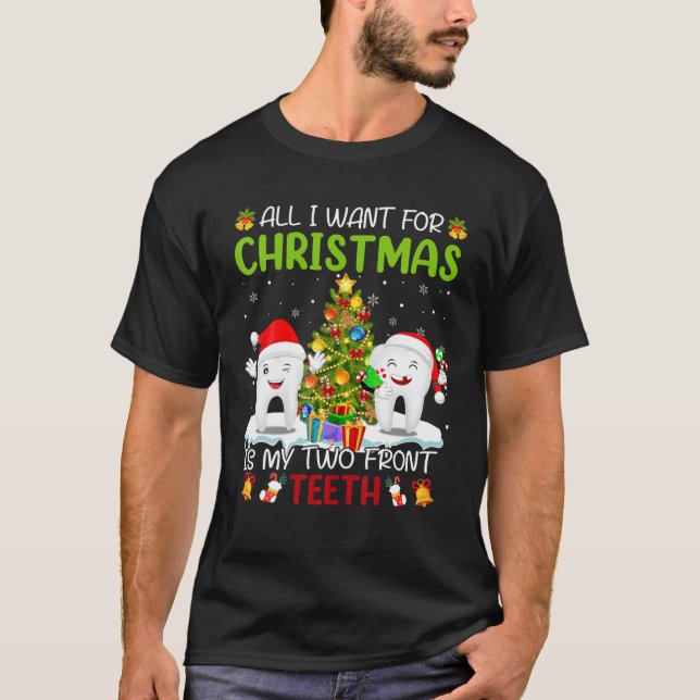 T-shirt Tout Ce Que Je Veux Pour Noël, C'Est Que Mes Deux  (Devant)