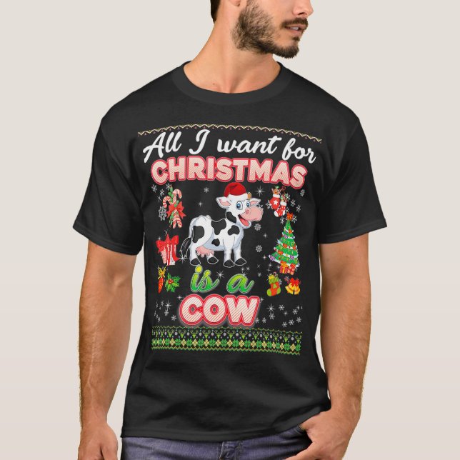 T-shirt Tout Ce Que Je Veux Pour Noël C'Est Un Chandail Va (Devant)