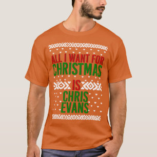 T-shirt Tout ce que je veux pour Noël Chris Evans